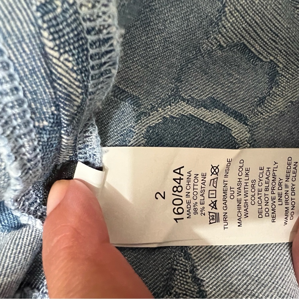 Kate Spade Denim Floral Textured Sleeveless Fit‑and‑Flare Dress with Ruffles - Picture 5 of 10